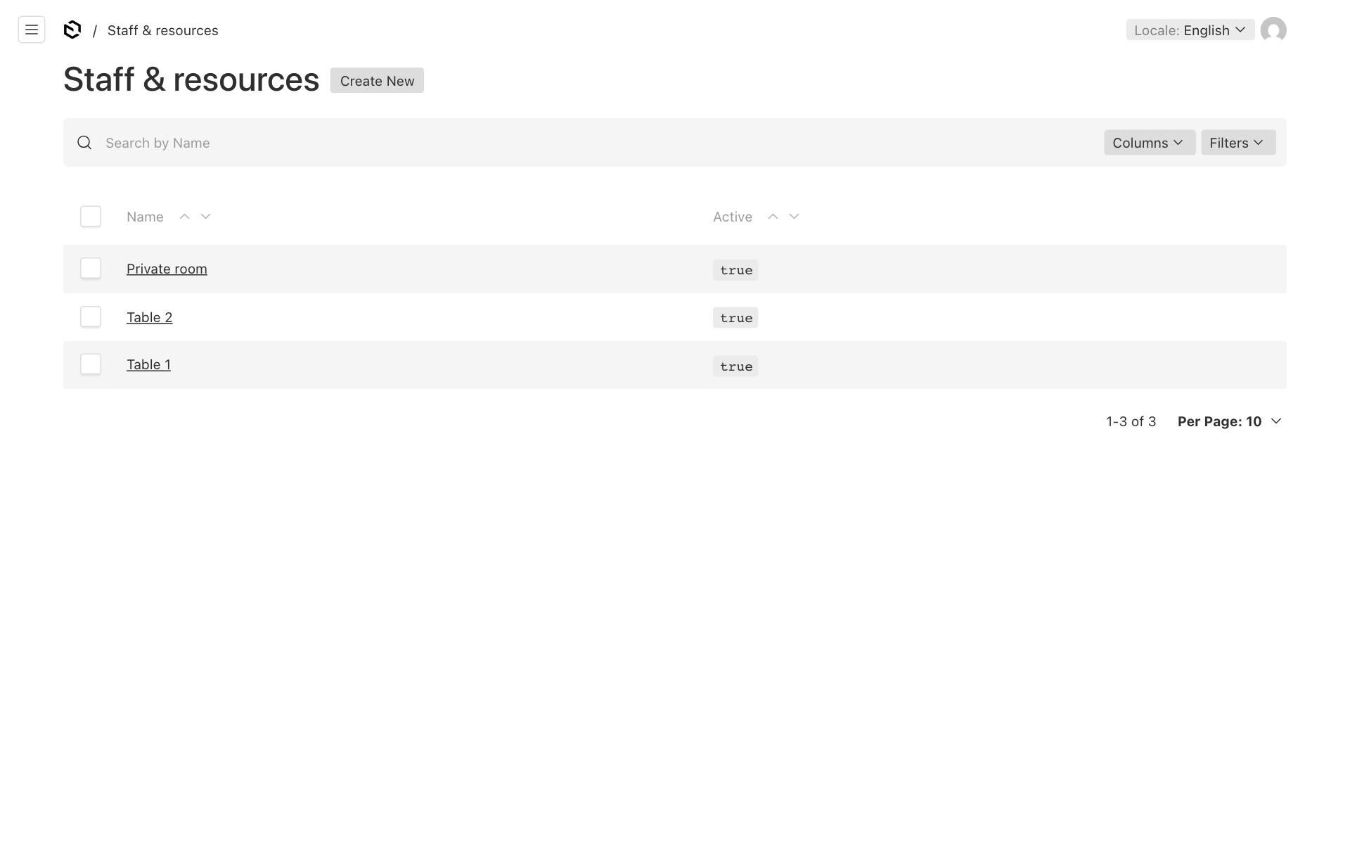 Staff & resources in the website editor